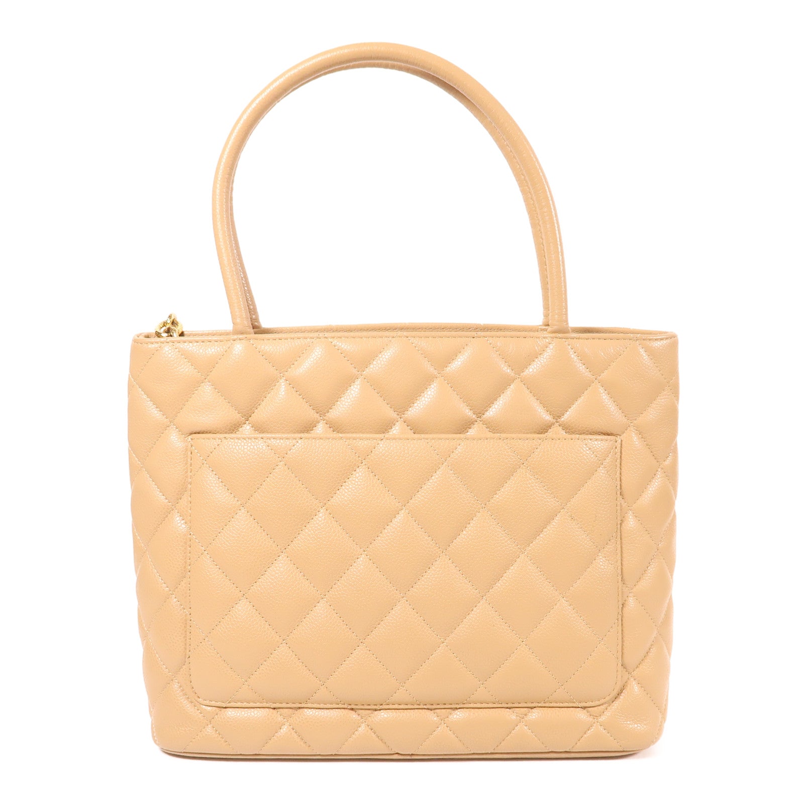 CHANEL 牛皮皮革Medallion Tote Bag金扣肩背袋