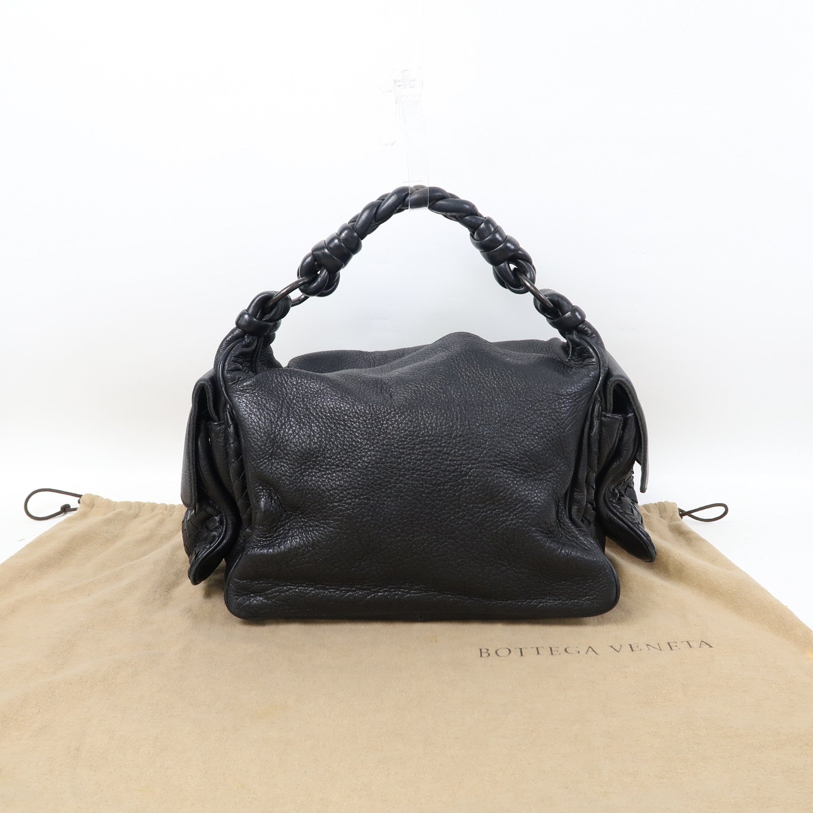 BOTTEGA VENETA 牛皮皮革Hand Bag手挽袋黑色