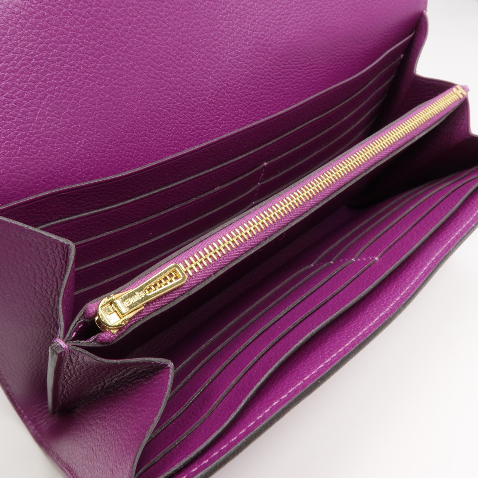 HERMES Evercolor皮革Constance Long Wallet長錢包