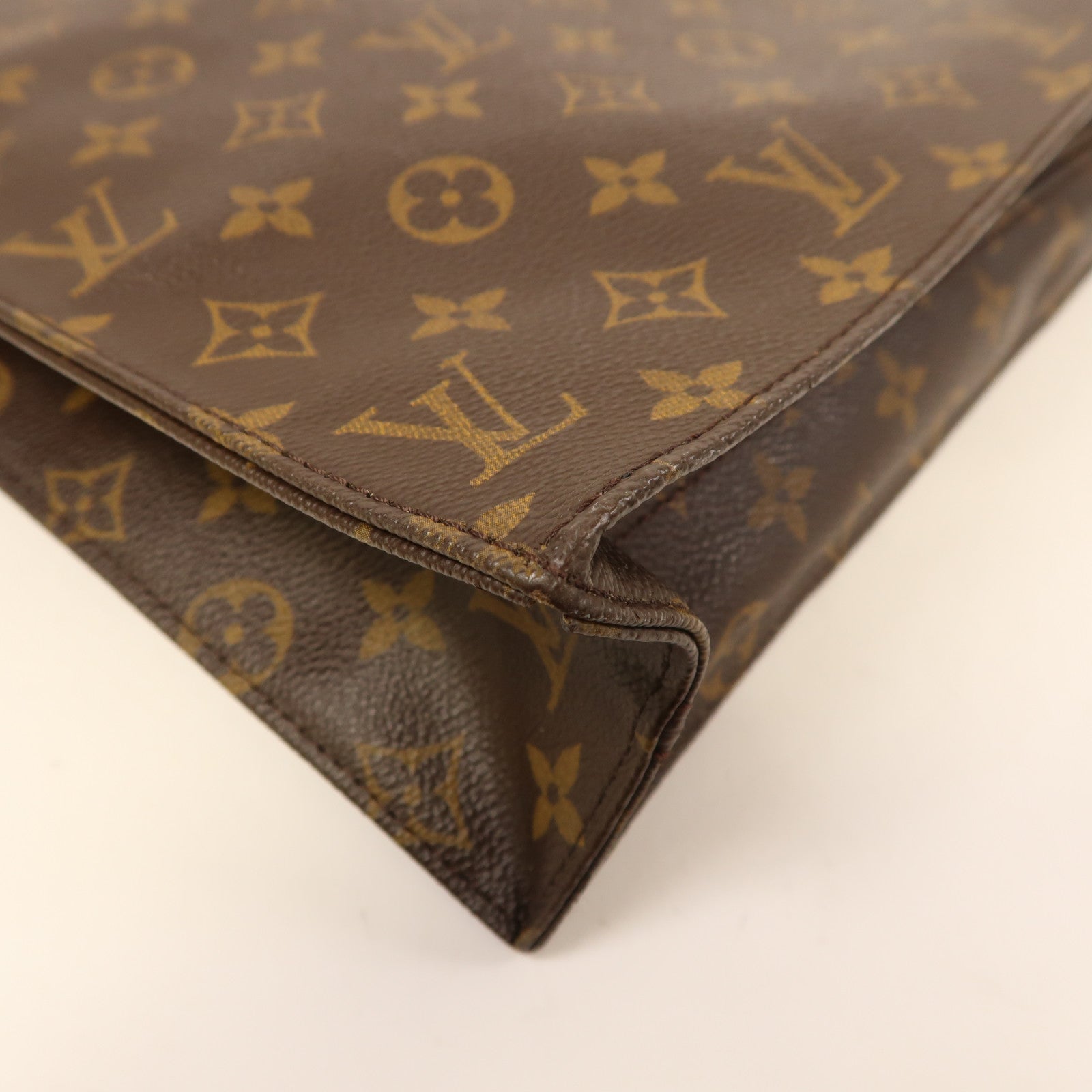LOUIS VUITTON 【激減優惠】Monogram Sac Plat金扣手挽袋