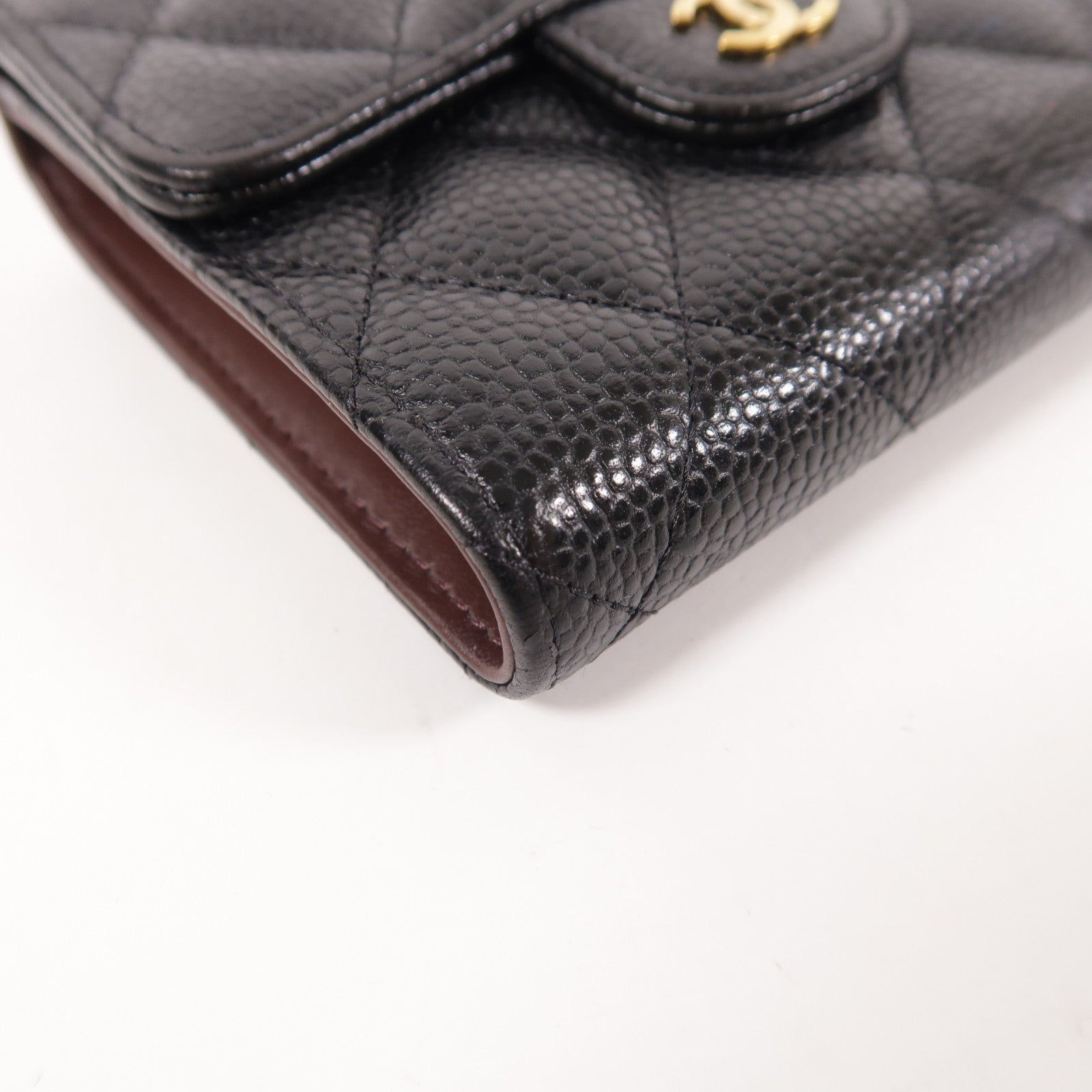 CHANEL 牛皮皮革Classic Small Flap Wallet金扣錢包