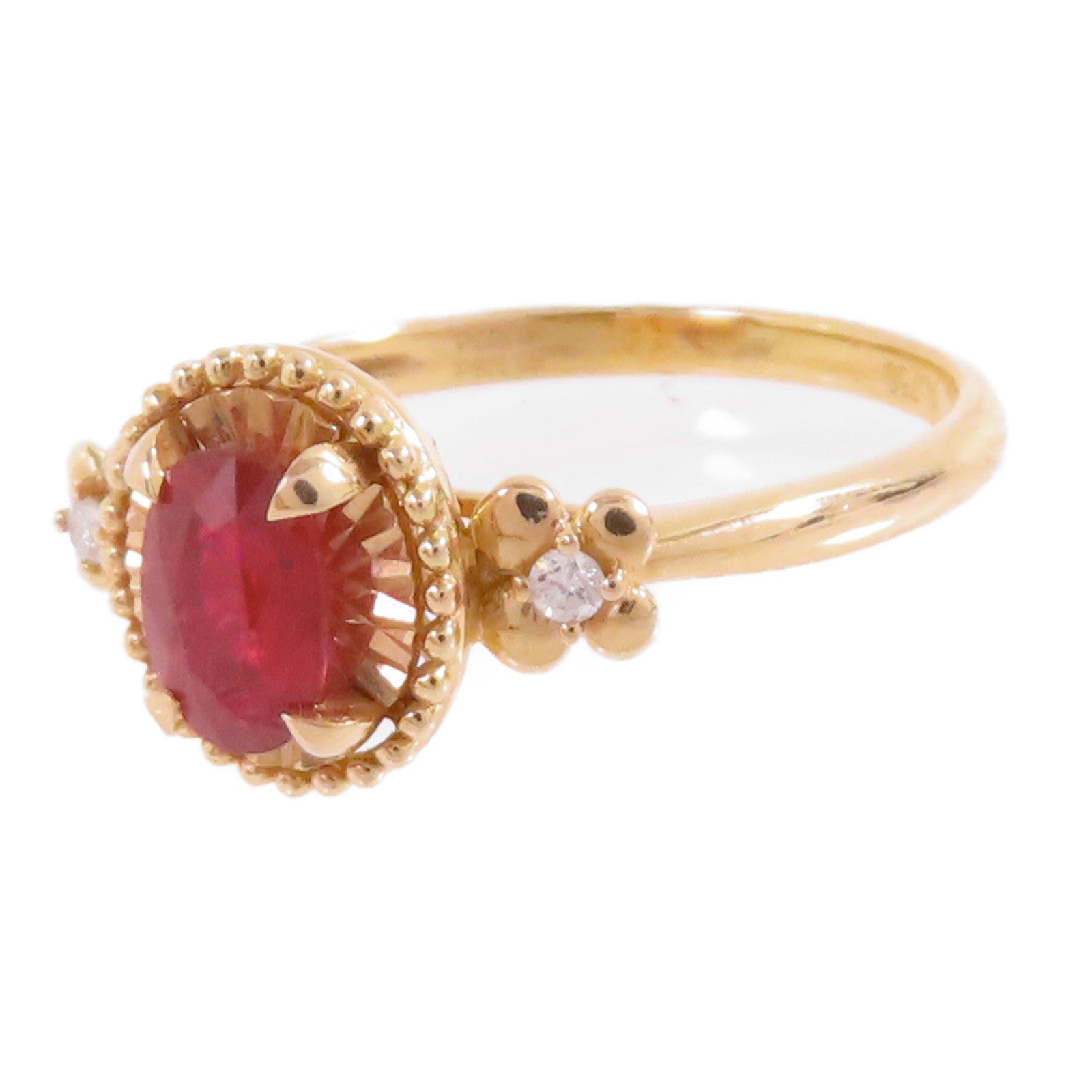 JEWELRY 【激減優惠】18K玫瑰金/紅寶石/鑽石Ruby Diamond Ring戒指US#6