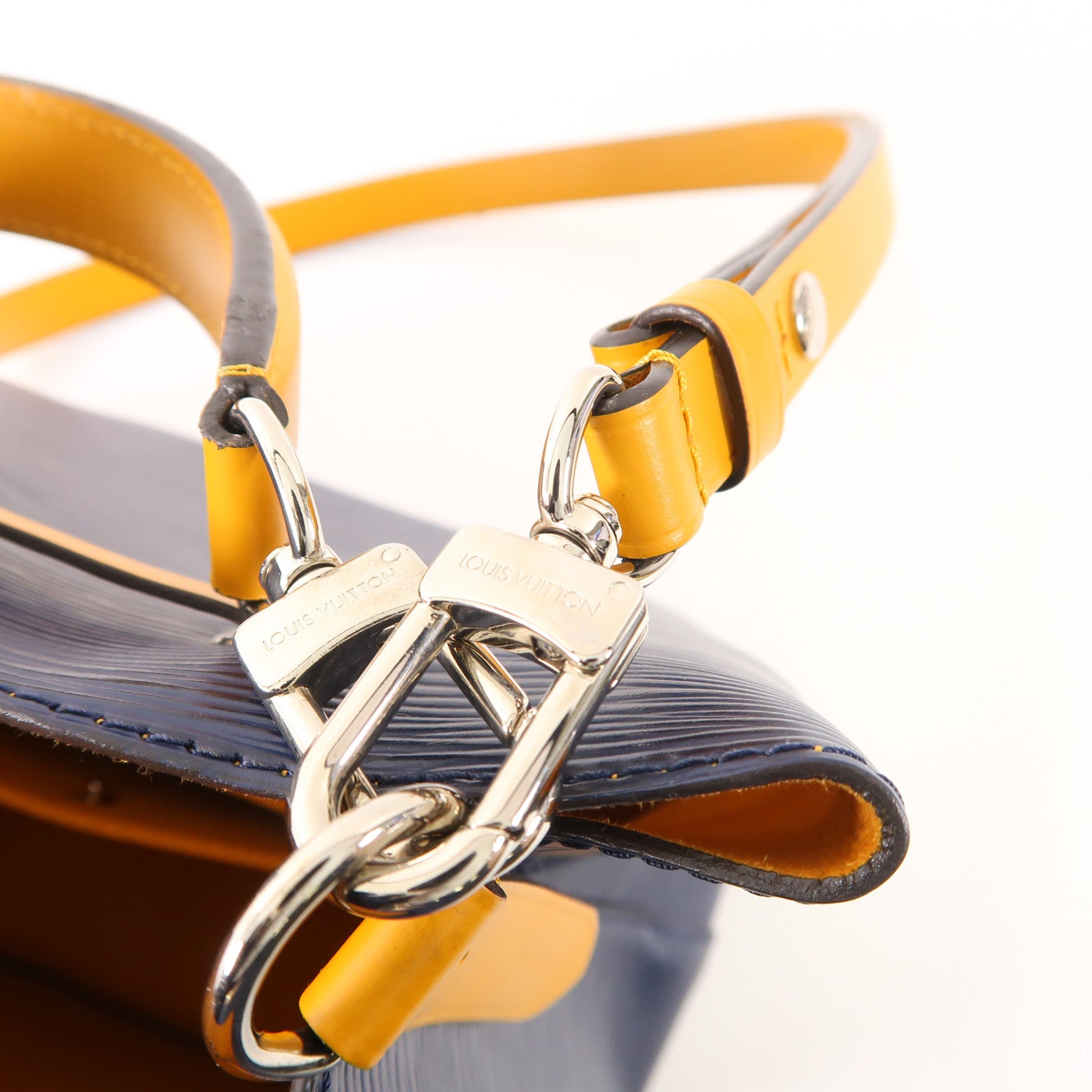 LOUIS VUITTON Epi NeoNoe BB銀扣手挽肩背兩用袋深藍色
