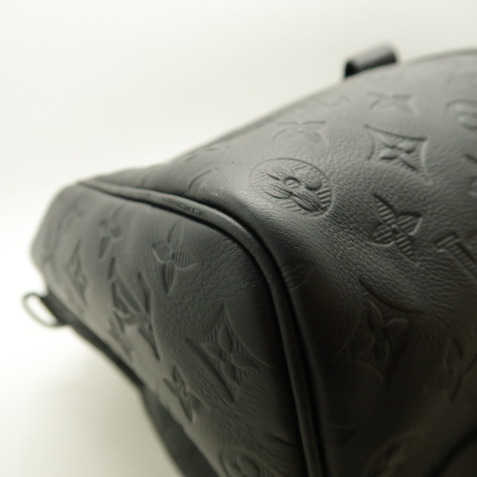 LOUIS VUITTON Monogram Shadow Keepall Bandouliere 50波士頓包黑色