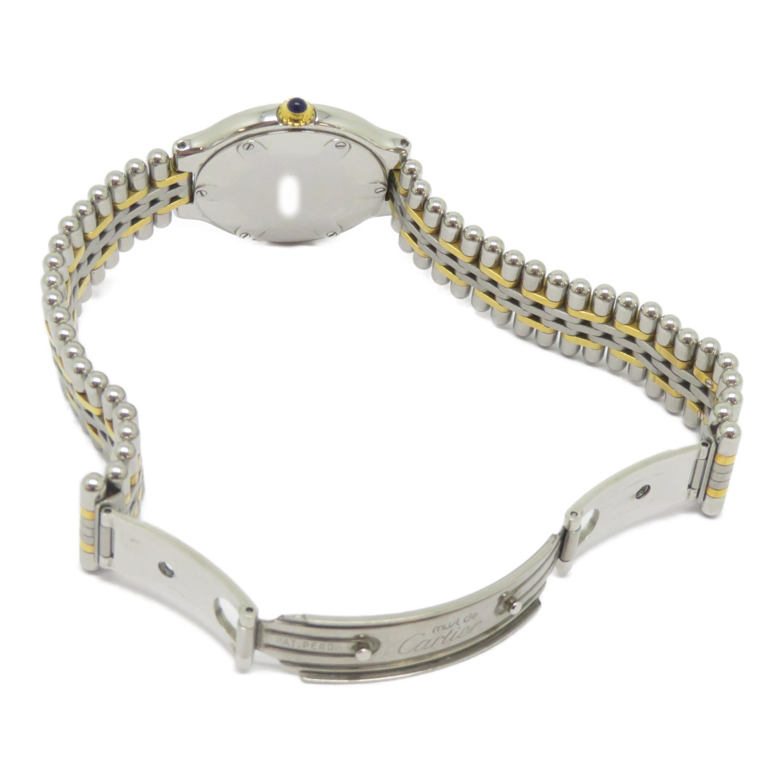 CARTIER Must De Cartier 21不鏽鋼手錶石英機芯白色