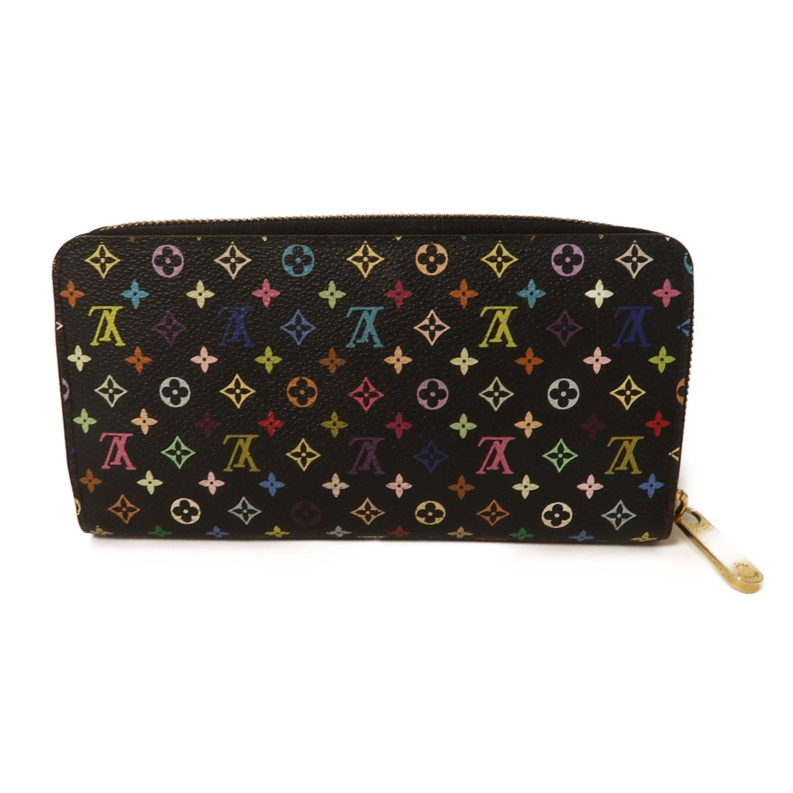 LOUIS VUITTON Monogram Multicolore Zippy Wallet長錢包金扣黑色/彩色