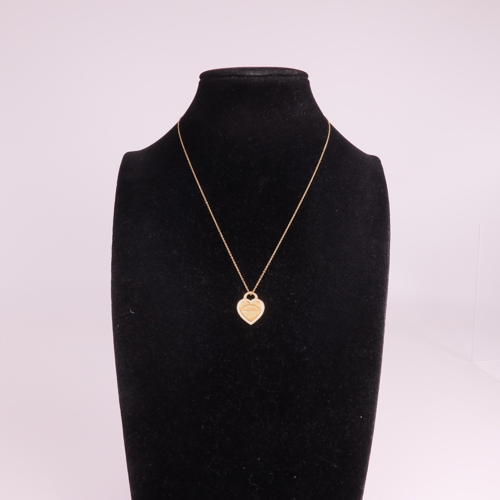 TIFFANY＆CO 18K黃金Return to Tiffany Heart Diamond鑽石項鍊