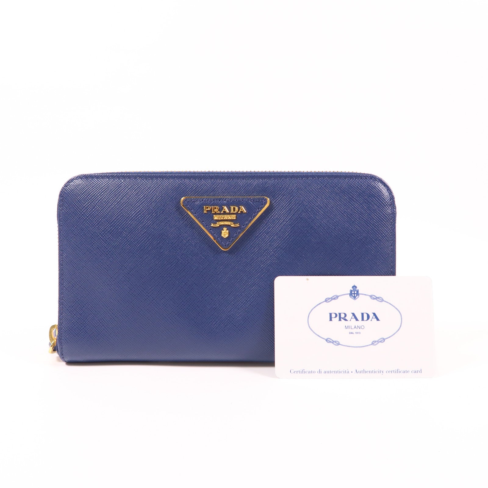 PRADA 牛皮皮革Long Wallet金扣長錢包
