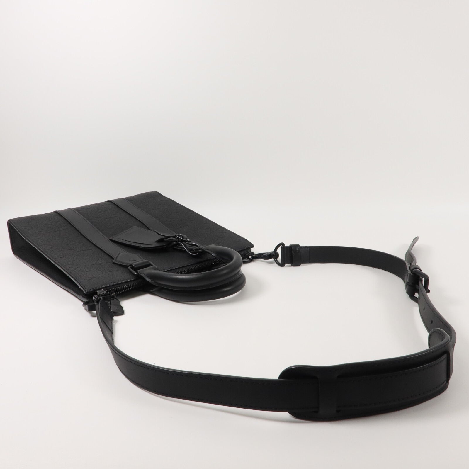 LOUIS VUITTON 牛皮皮革Sac Plat Cross手挽肩背兩用袋