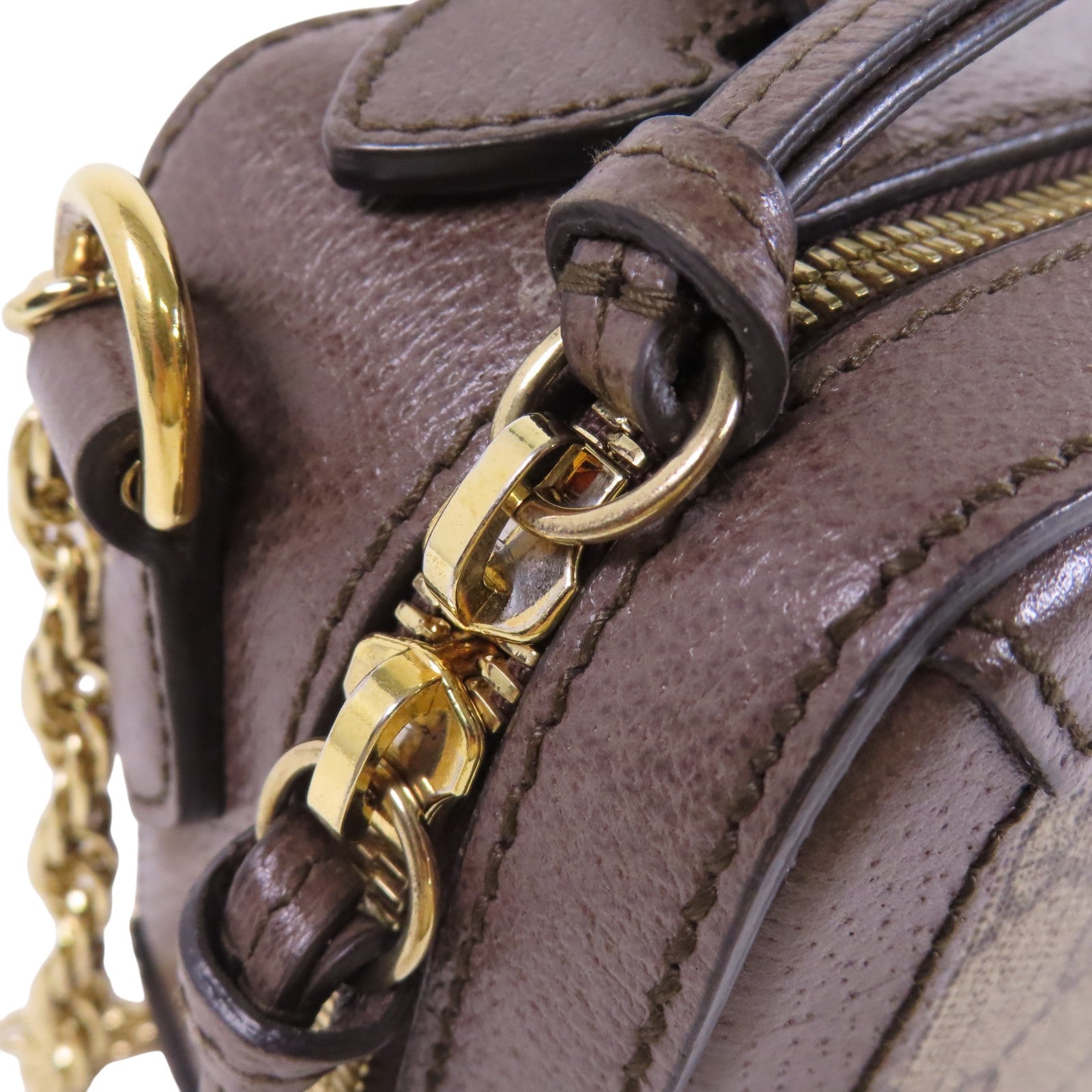 GUCCI 塗層帆布Ophidia GG Mini金扣鏈帶肩背袋