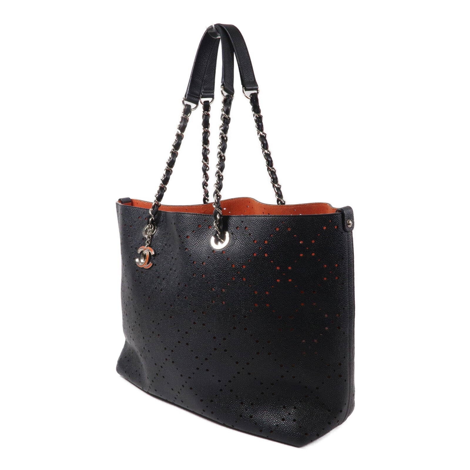 CHANEL 牛皮皮革Tote Bag鏈帶手挽袋