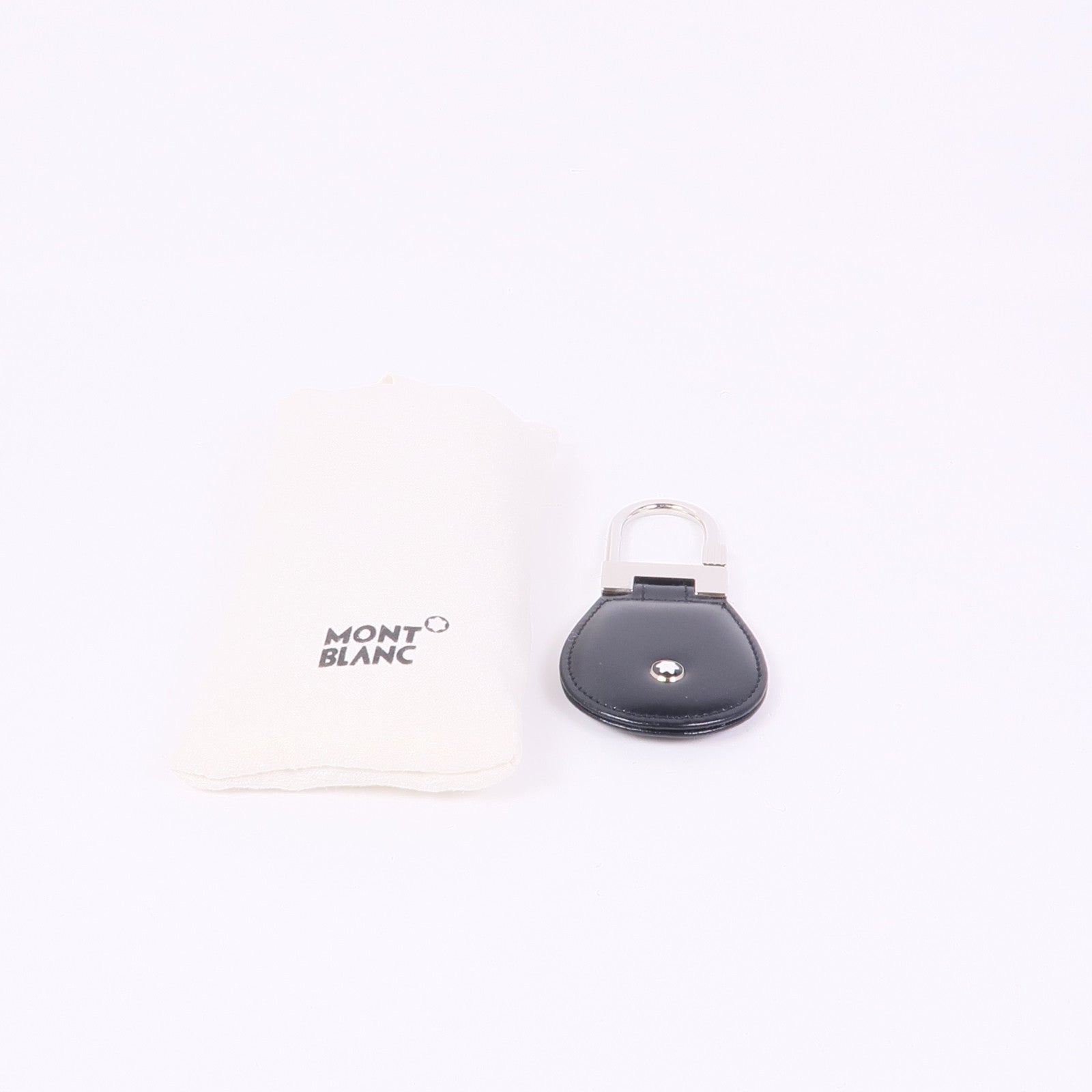 MONTBLANC 皮革Key Ring銀扣鑰匙圈
