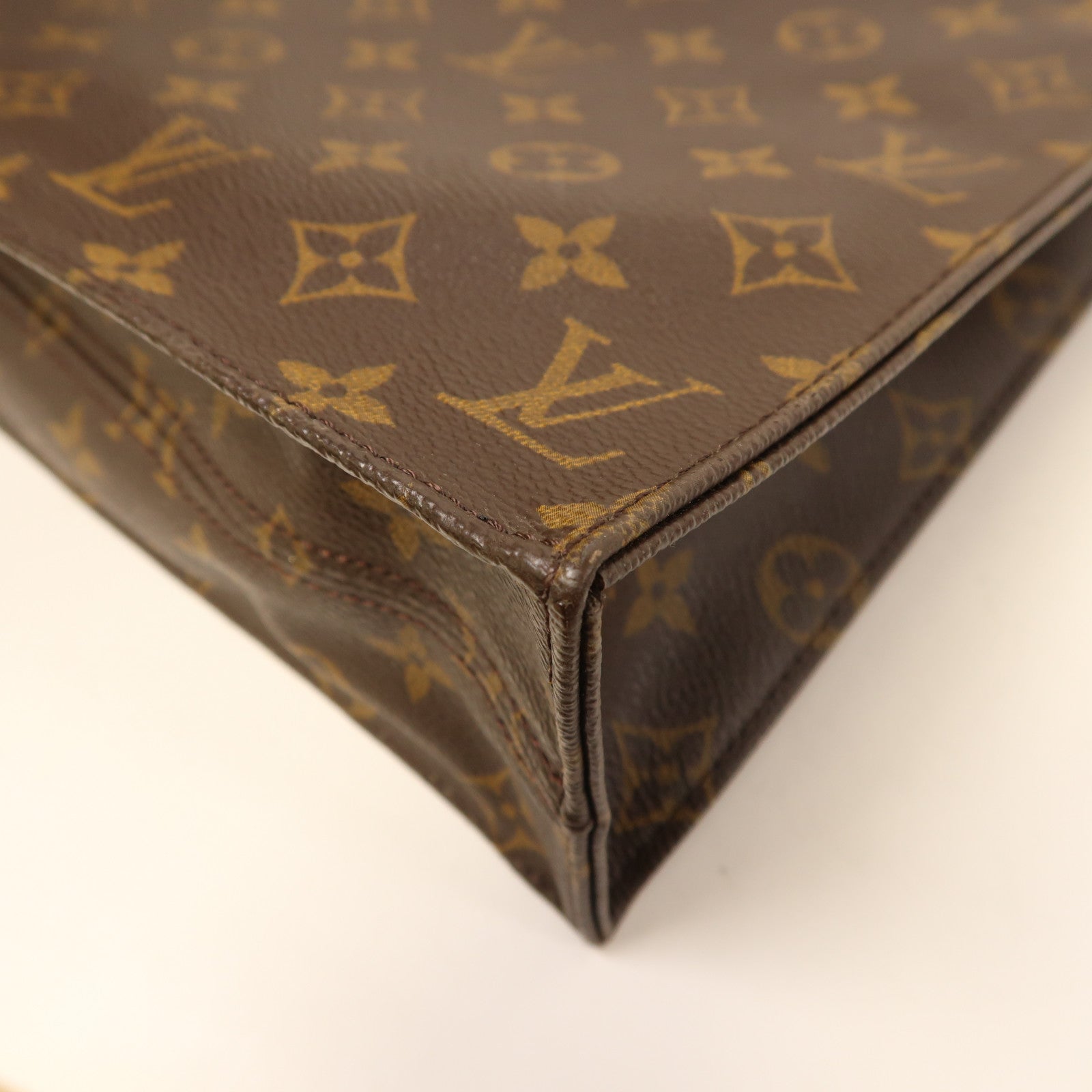 LOUIS VUITTON 【激減優惠】Monogram Sac Plat金扣手挽袋