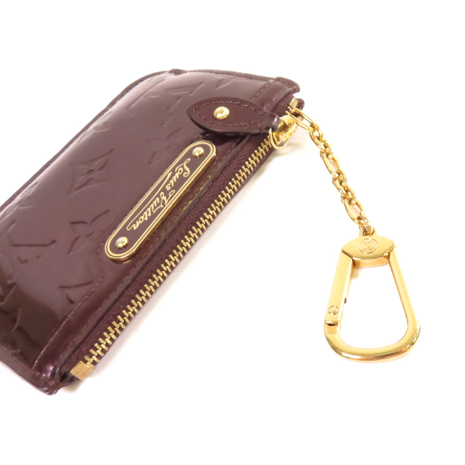 LOUIS VUITTON 【激減優惠】Monogram Vernis Pochette Cles Key Coin Case金扣零錢包紫色