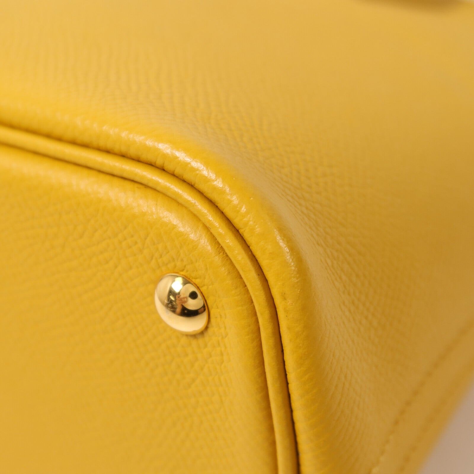 HERMES Epsom皮革Bolide 27手挽肩背兩用袋Jaune Ambre