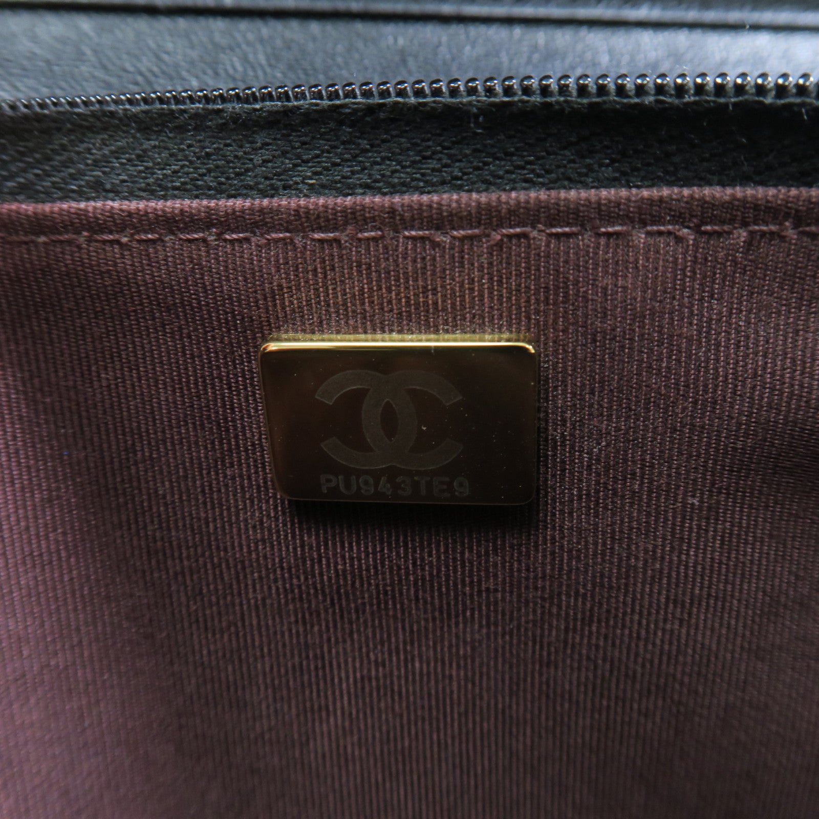 CHANEL 羊皮皮革Wallet On Chain金扣鏈帶肩背袋黑色