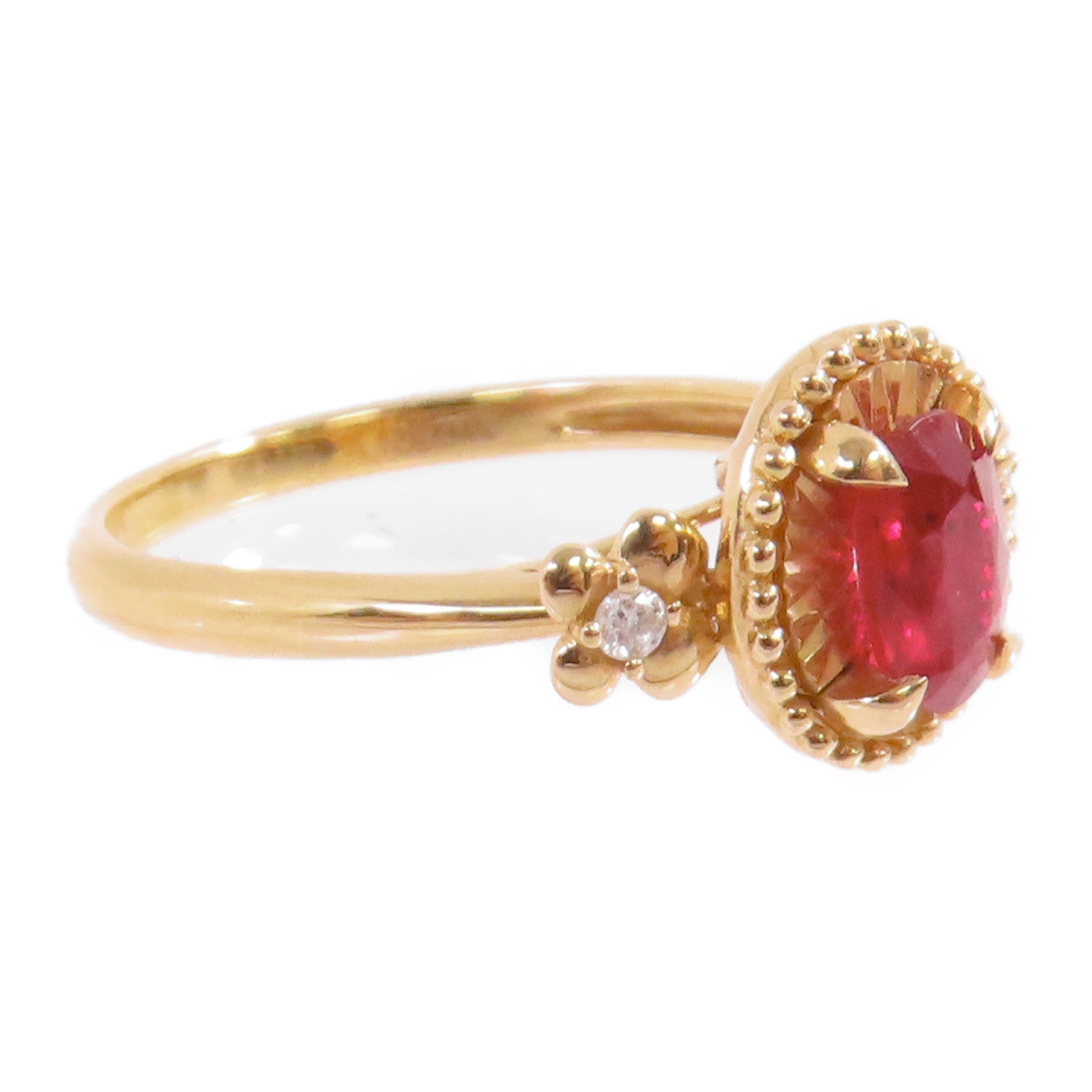 JEWELRY 【激減優惠】18K玫瑰金/紅寶石/鑽石Ruby Diamond Ring戒指US#6