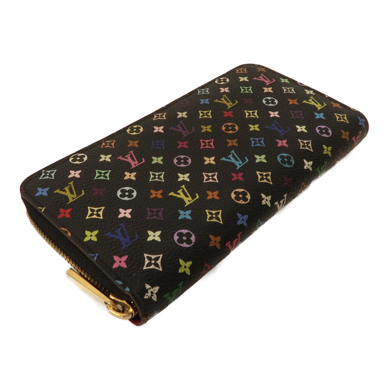 LOUIS VUITTON Monogram Multicolore Zippy Wallet長錢包金扣黑色/彩色