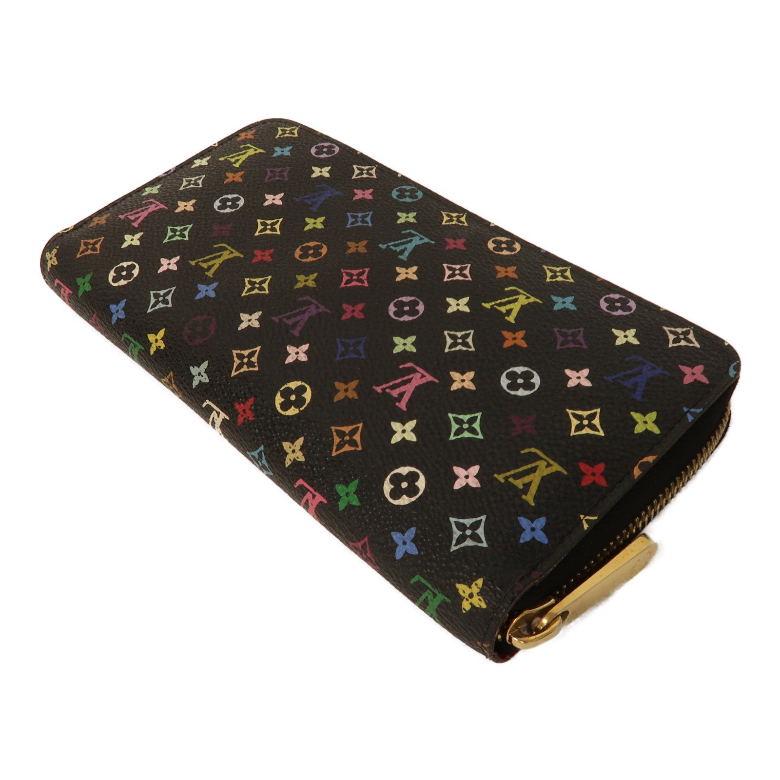 LOUIS VUITTON Monogram Multicolore Zippy Wallet長錢包金扣黑色/彩色