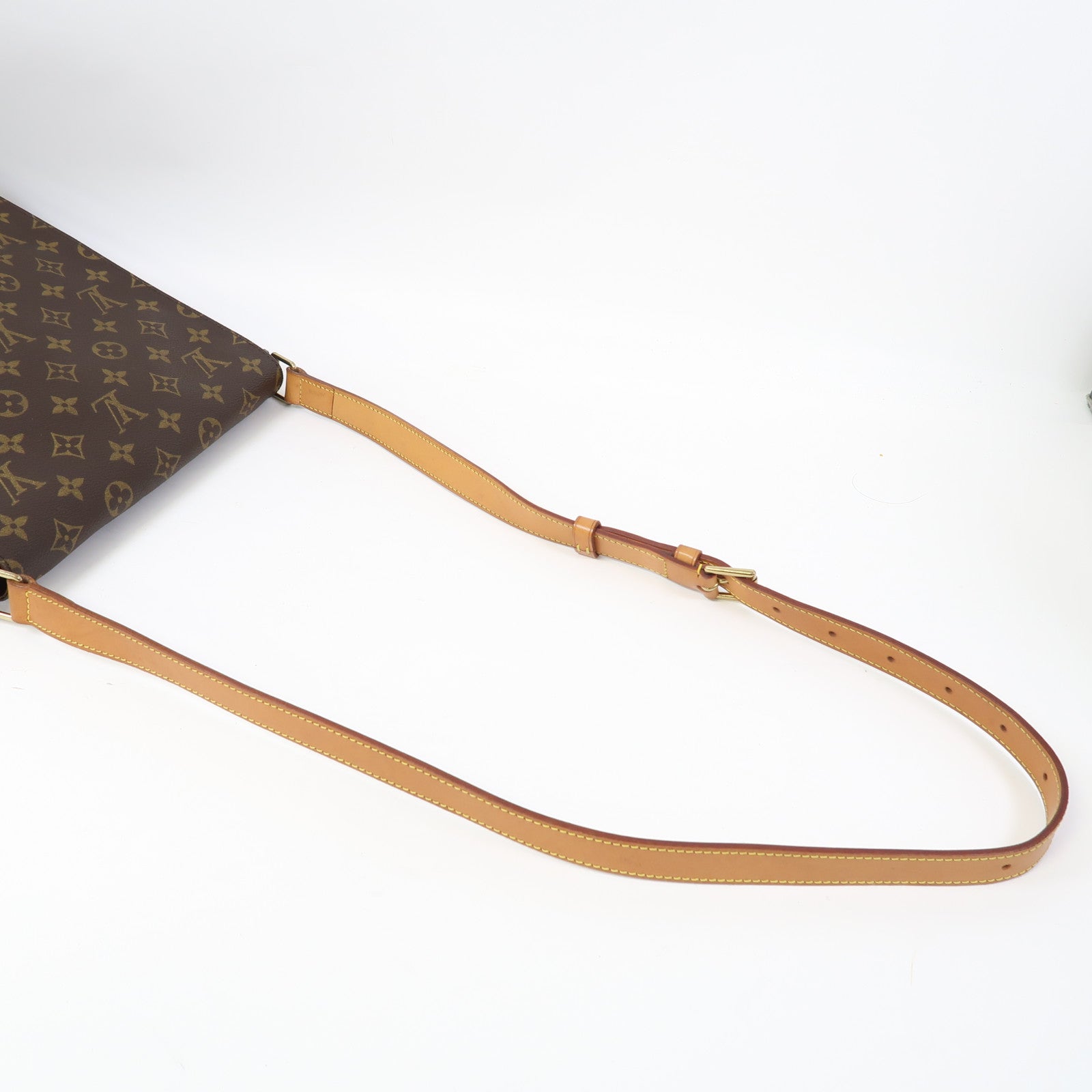 LOUIS VUITTON 【激減優惠】Monogram Musette金扣肩背袋啡色