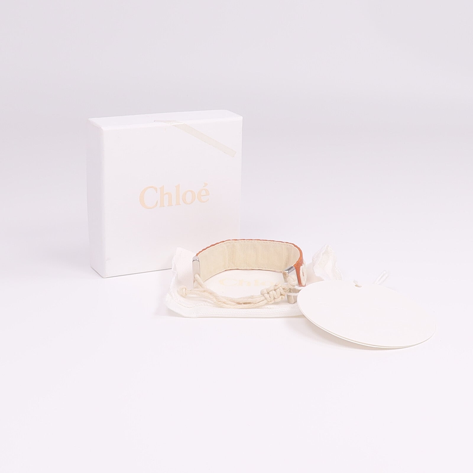 Chloe 布料Woody Bracelet銀扣手鐲