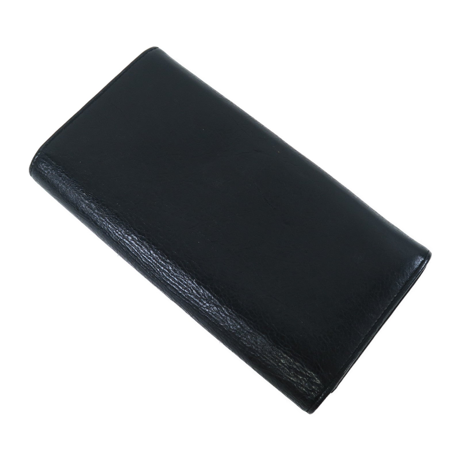 BALENCIAGA 【激減優惠】羊皮皮革Long Wallet金扣長錢包黑色