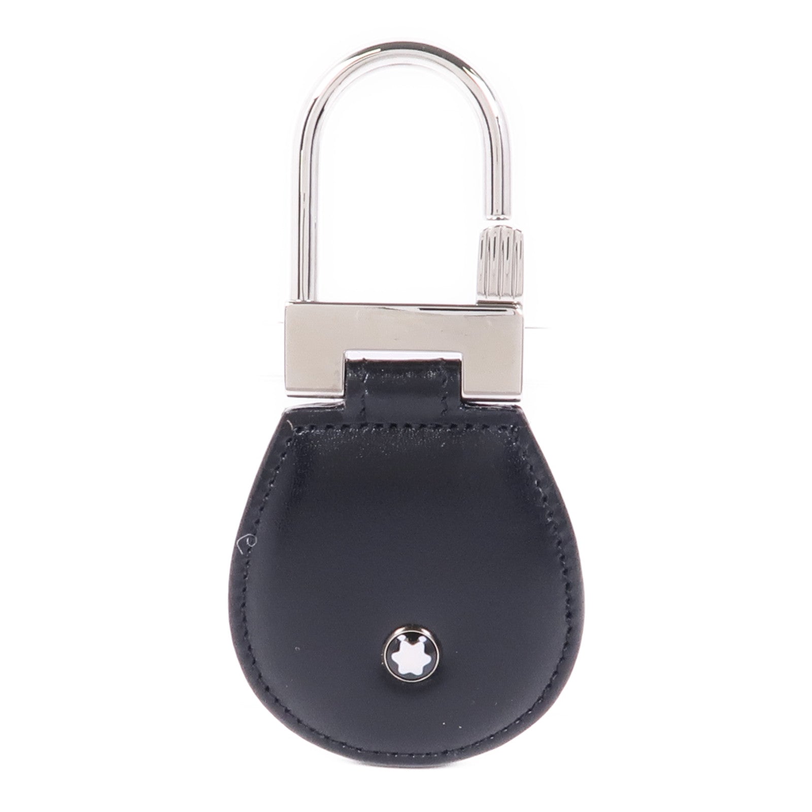 MONTBLANC 皮革Key Ring銀扣鑰匙圈