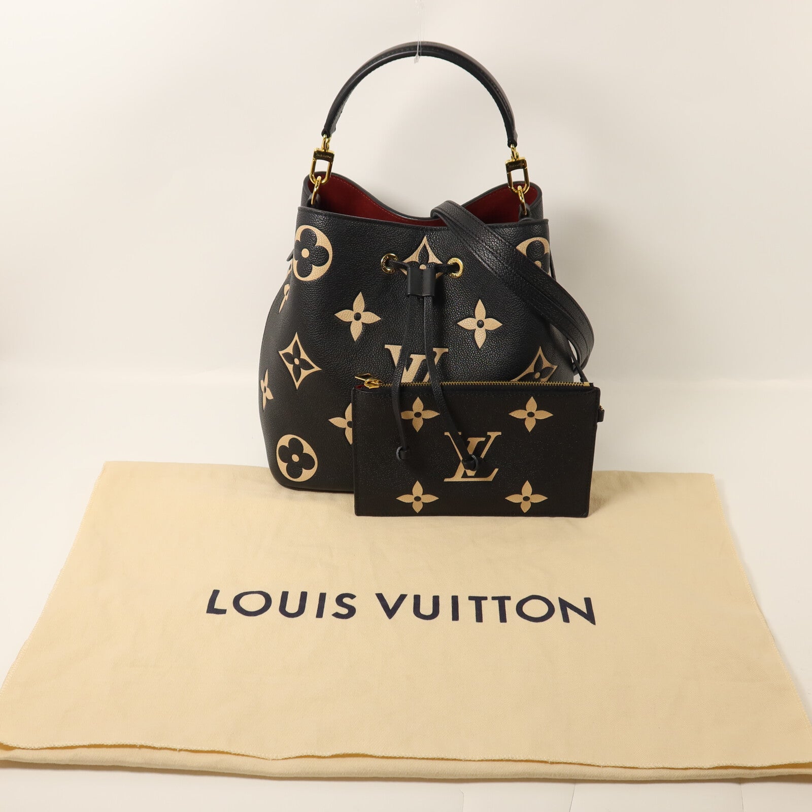 LOUIS VUITTON Monogram Empreinte Neo Noe MM手挽肩背兩用袋