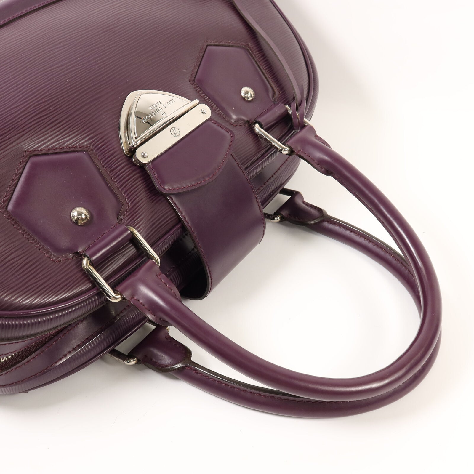 LOUIS VUITTON 【激減優惠】Epi Bowling Montaigne GM銀扣手挽袋