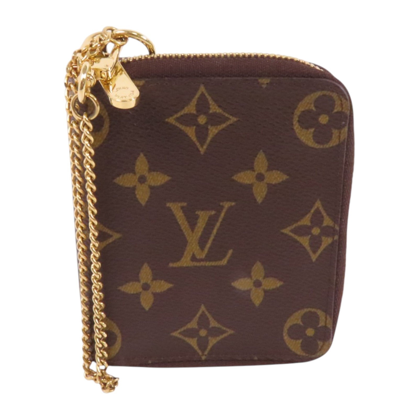 LOUIS VUITTON Monogram Zipper Card Case金扣卡套