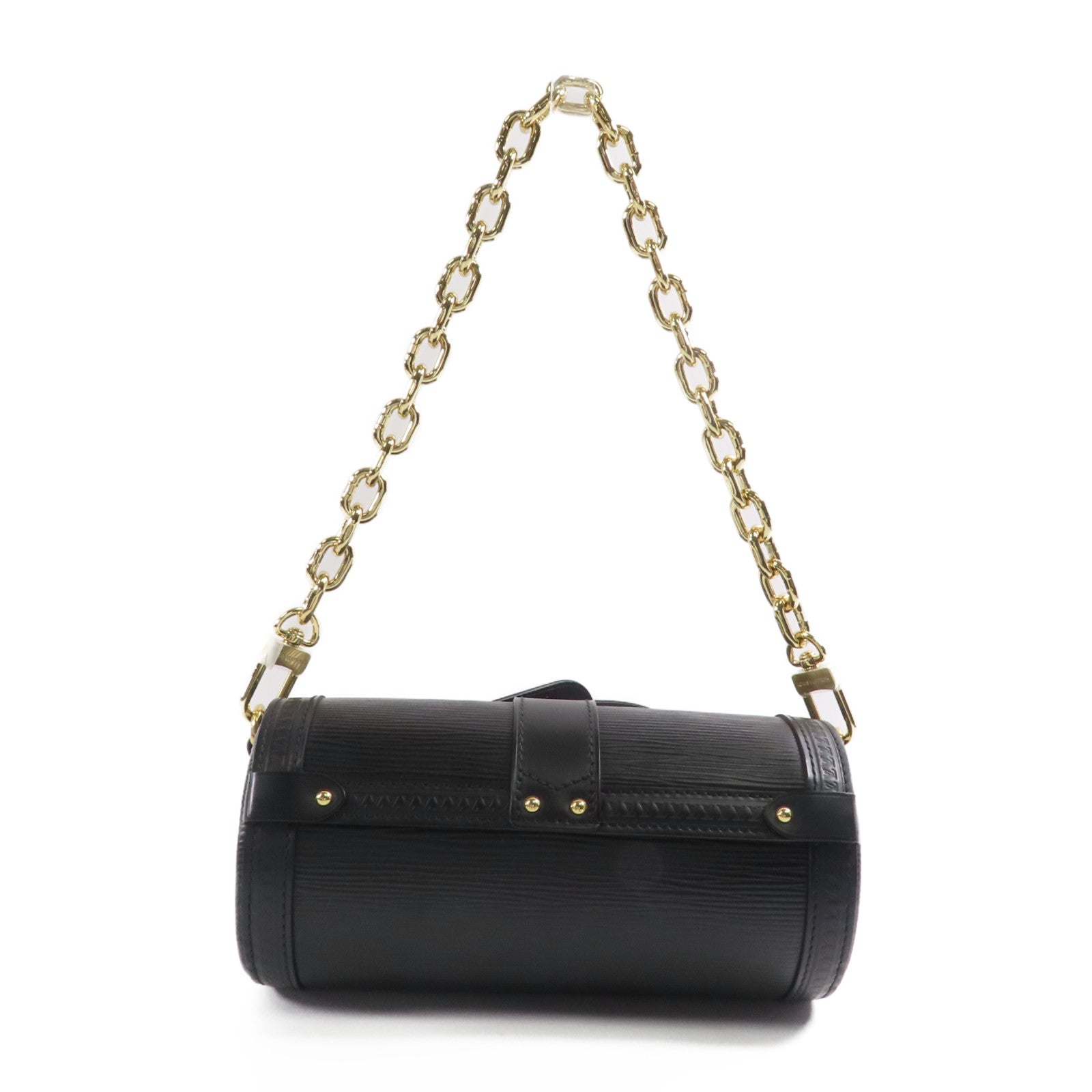 LOUIS VUITTON LV GHW Papillon Trunk 2 Way Shoulder Bag M58655 Epi Black