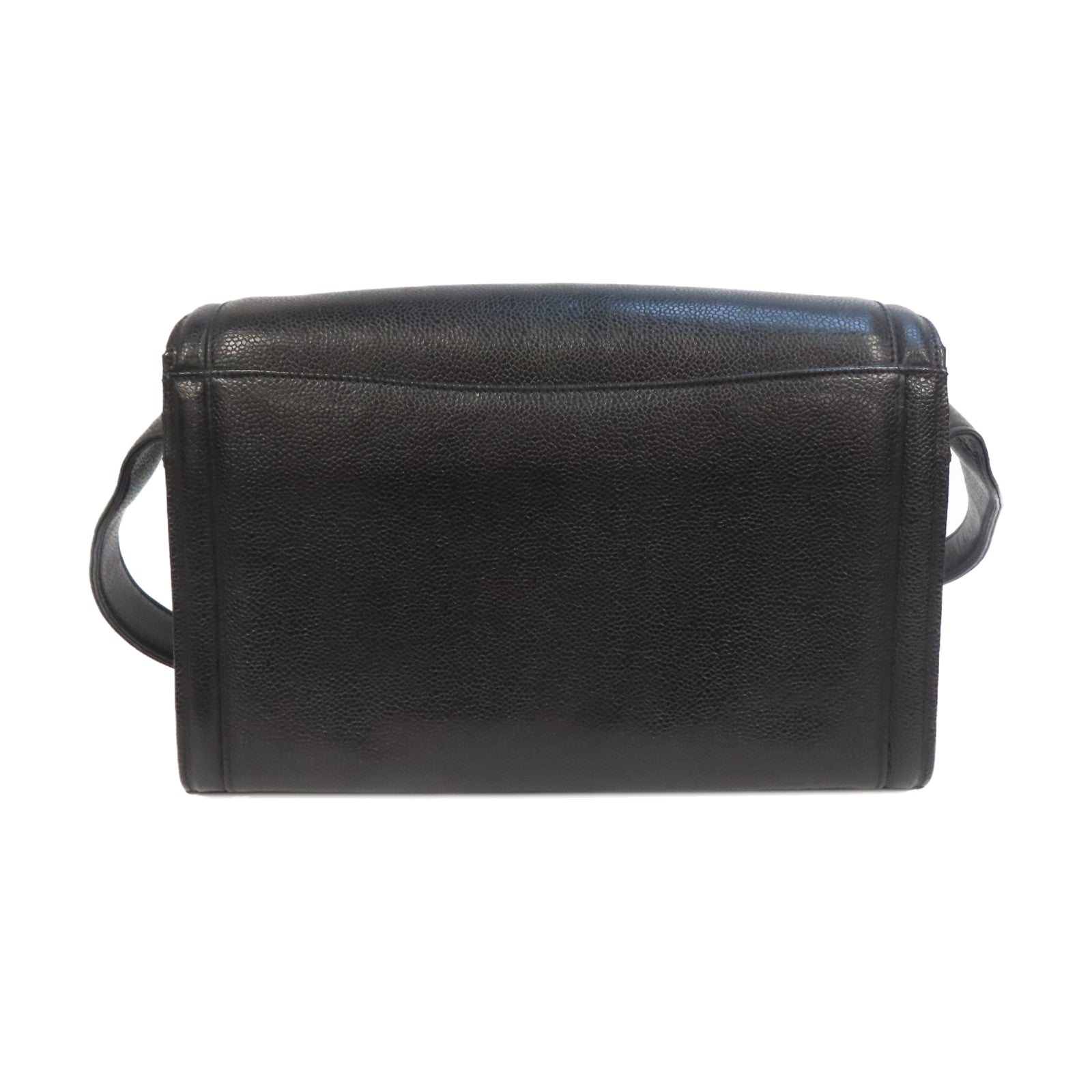 CHANEL 【激減優惠】牛皮皮革Vintage Shoulder Bag金扣肩背袋黑色