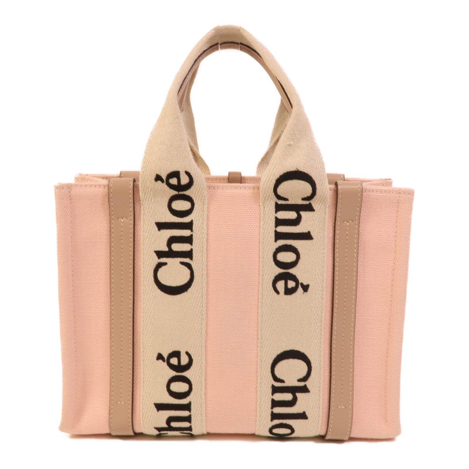 Chloe 帆布Woody Tote手挽肩背兩用袋