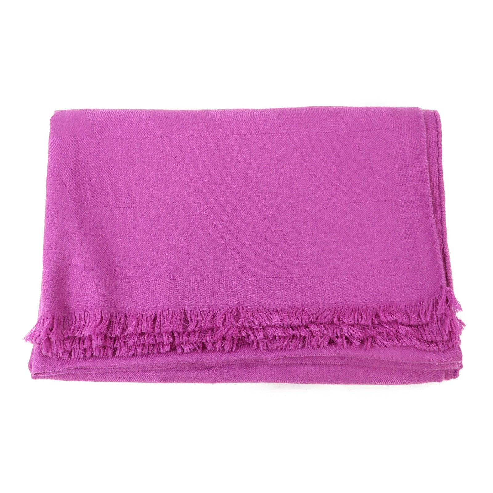 HERMES 羊絨/絲質Muffler圍巾紫色
