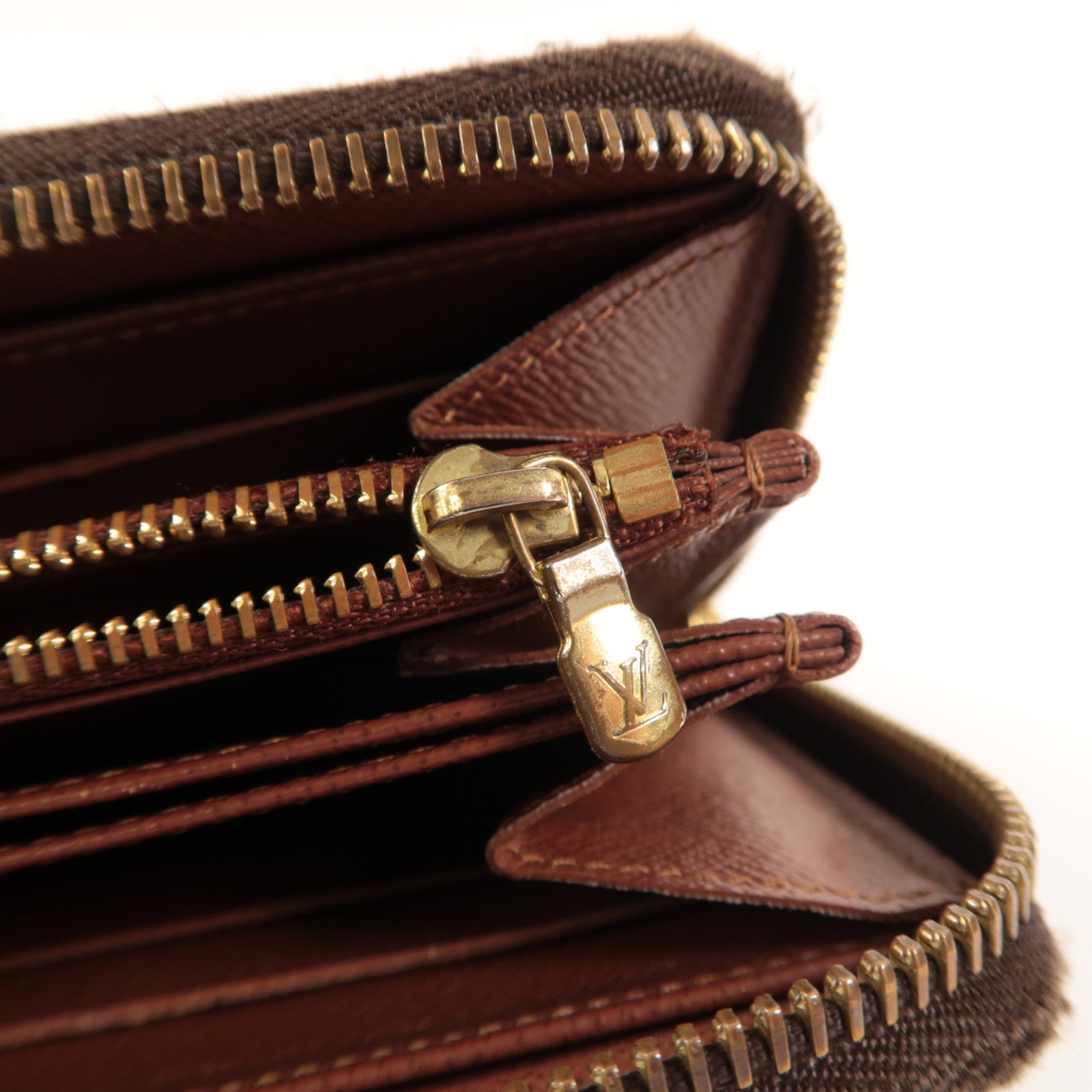 LOUIS VUITTON Monogram Long Wallet銀扣/金扣長錢包啡色