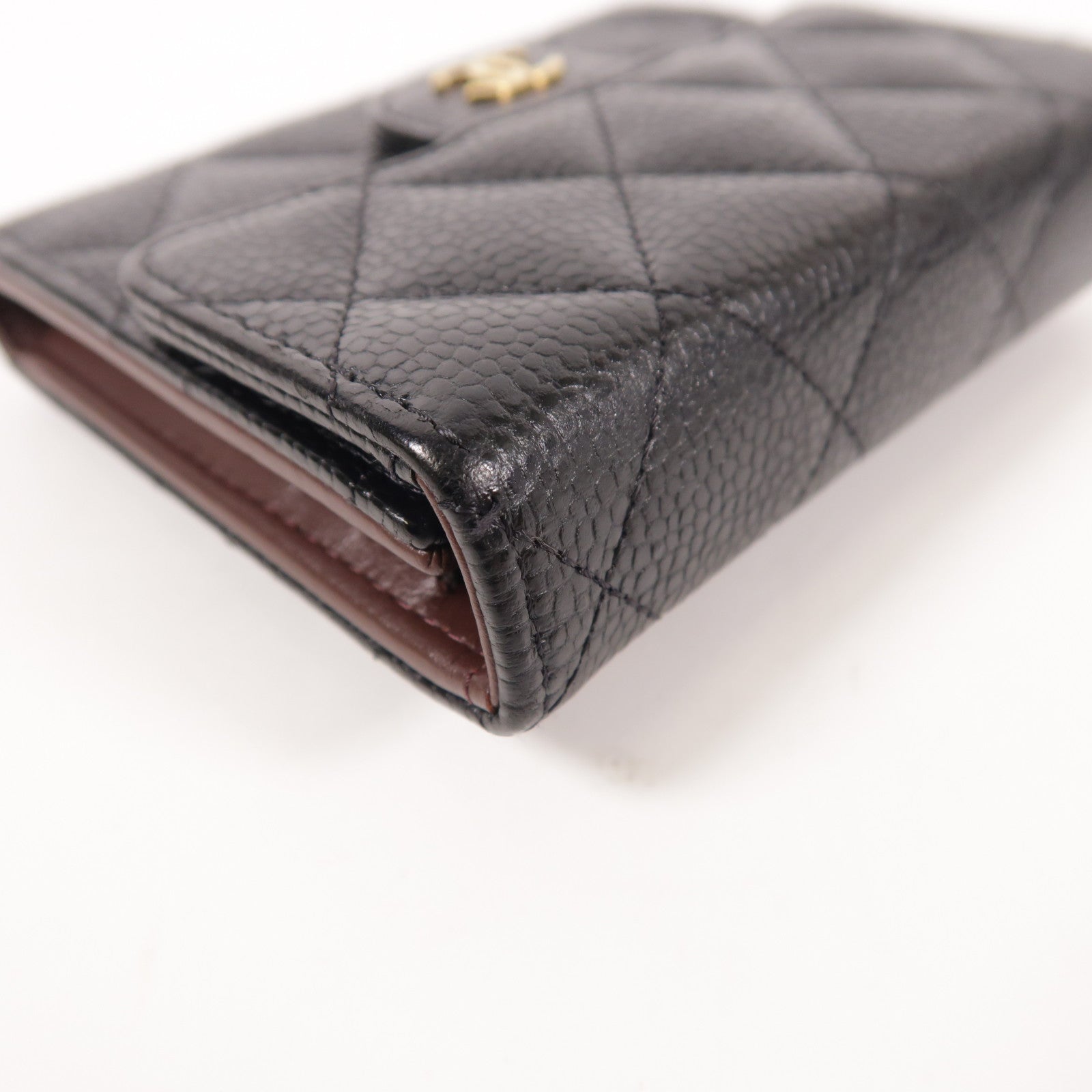 CHANEL 牛皮皮革Classic Small Flap Wallet金扣錢包