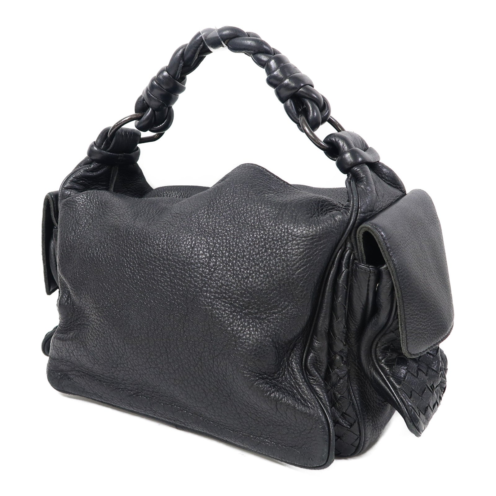 BOTTEGA VENETA 牛皮皮革Hand Bag手挽袋黑色
