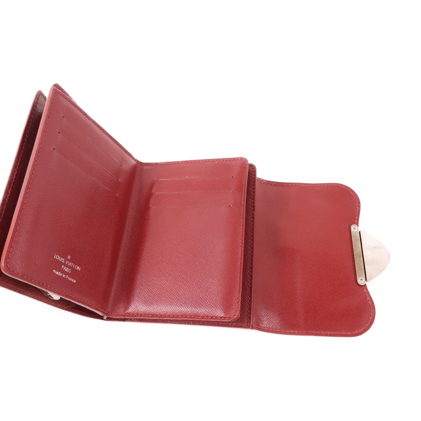 LOUIS VUITTON LV SHW Portefeuille Joy Tri-fold Wallet Epi Leather Red