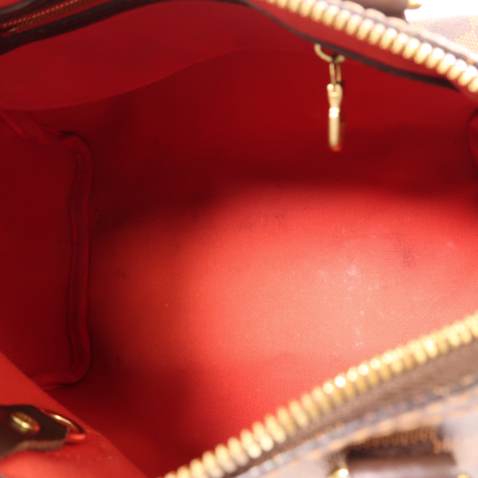 LOUIS VUITTON Damier Speedy Bandouliere 25金扣手挽肩背兩用袋棕色