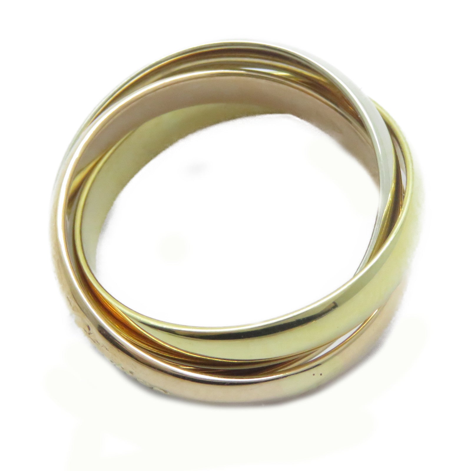 CARTIER 18K黃金/白金/玫瑰金Les Must De Trinity戒指Cartier#51/US#6