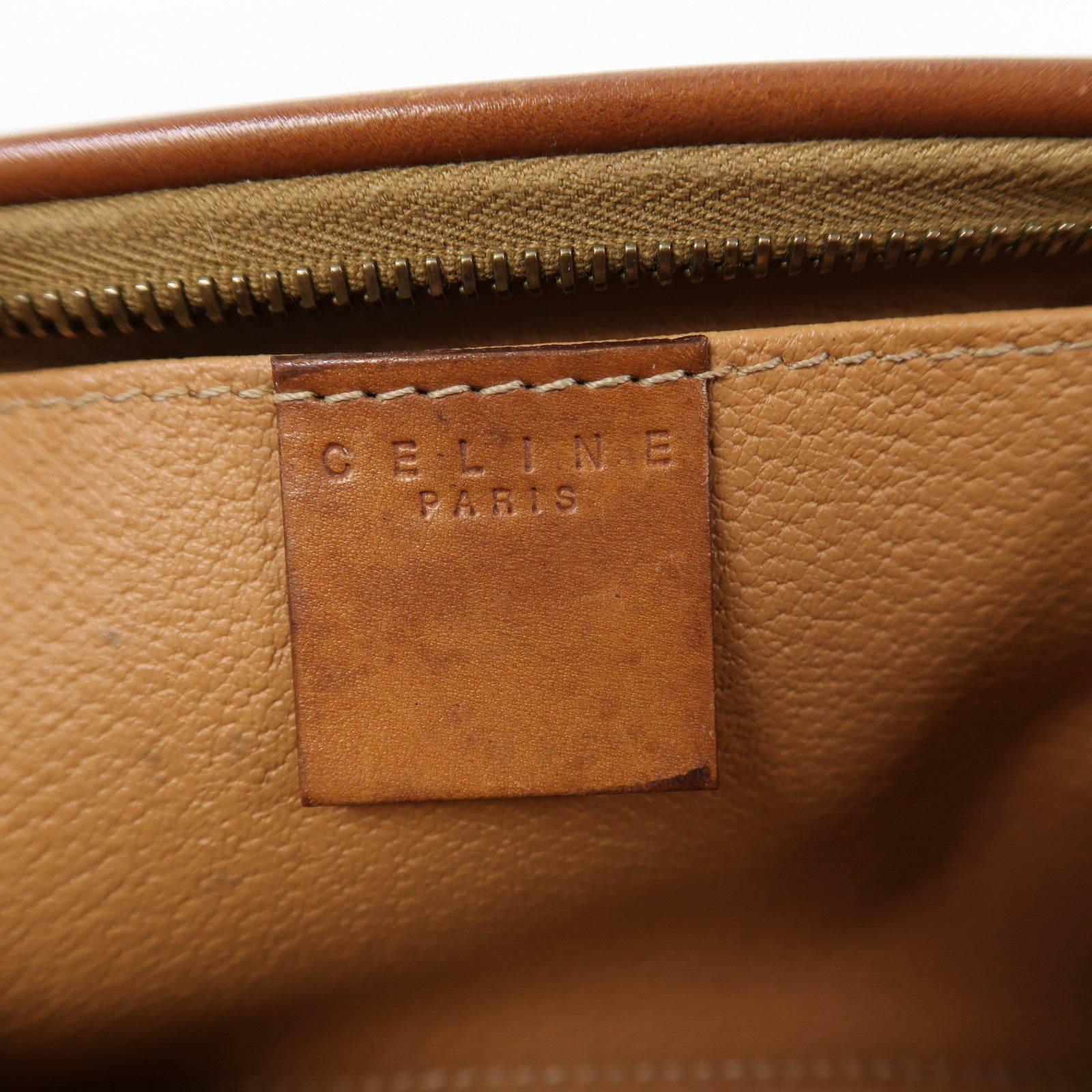CELINE Macadam Vintage Pouch Bag金扣手拿包啡色