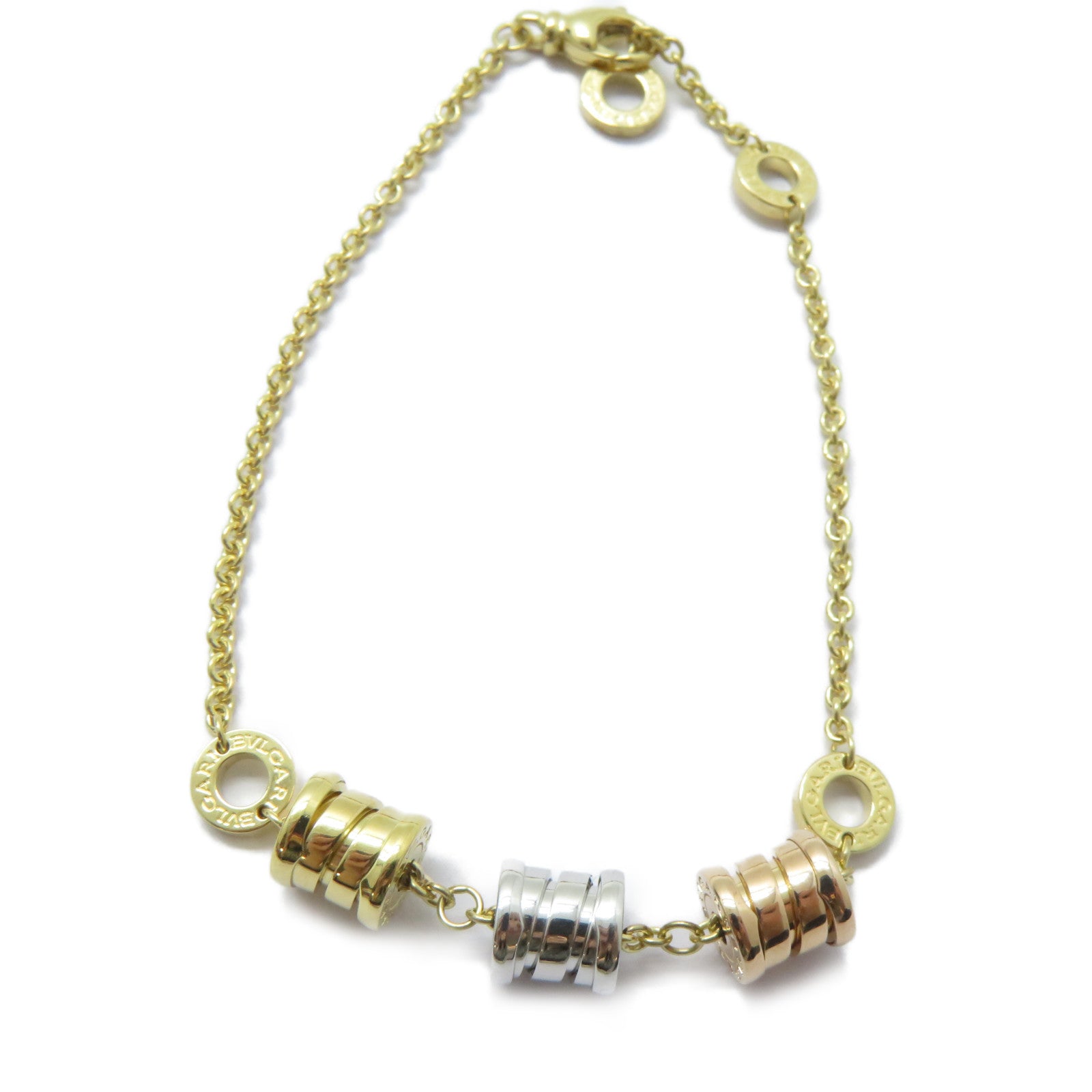 BVLGARI 18K黃金/白金/玫瑰金B-zero1 Three Element Bracelet手鏈