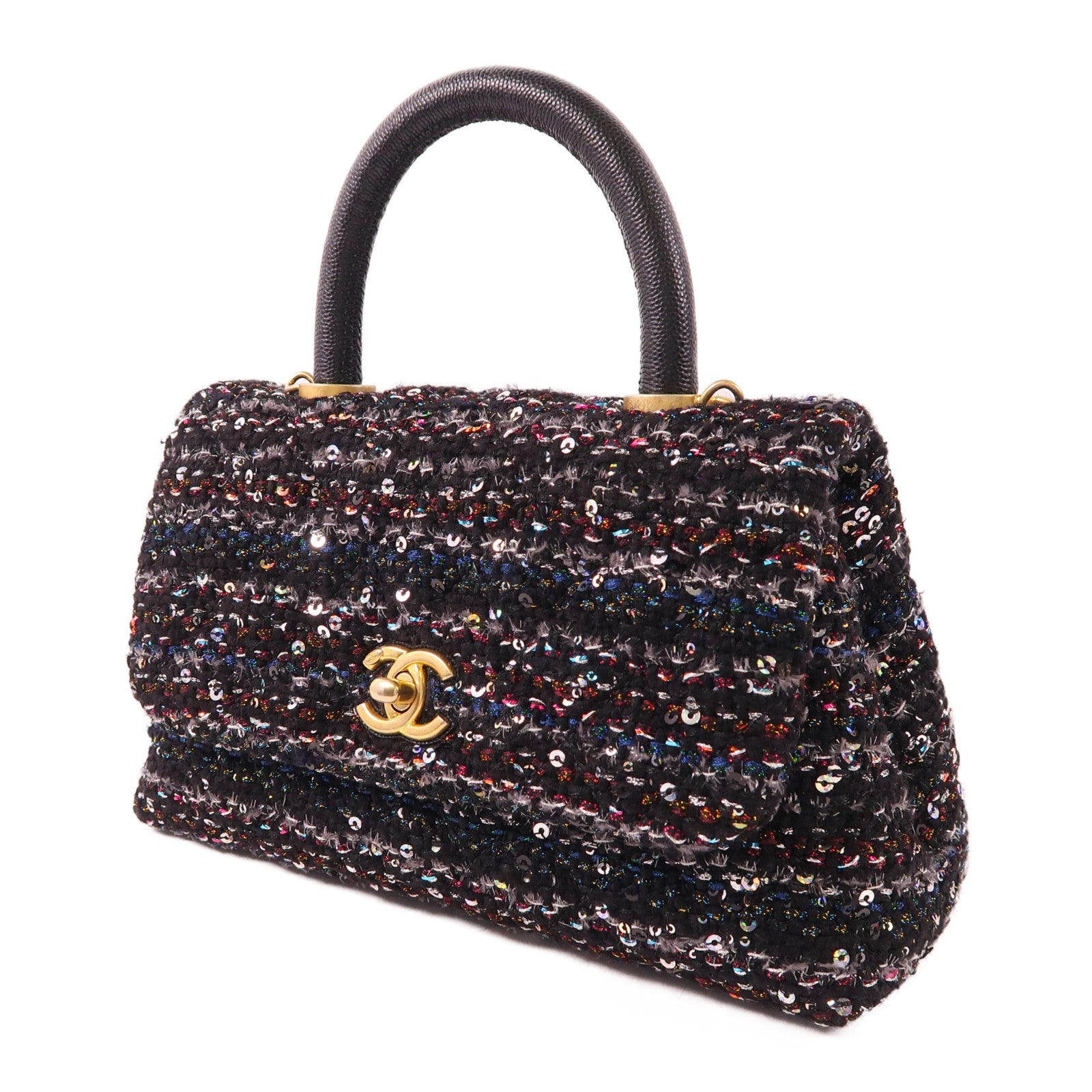 CHANEL 粗花呢/Tweed Coco Handle手挽肩背兩用袋