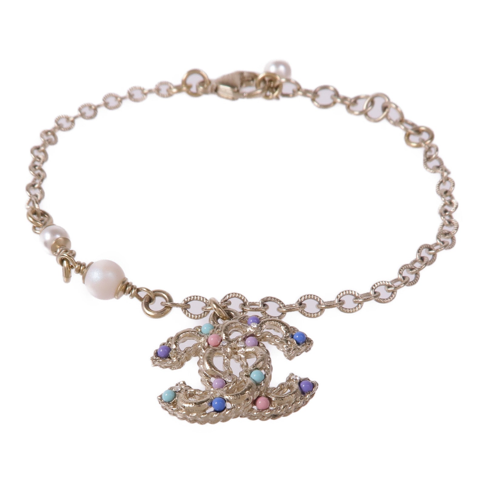 CHANEL PVC/金屬Bracelet手鏈
