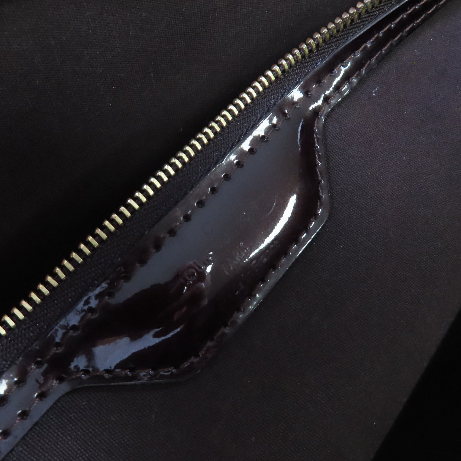 LOUIS VUITTON 【激減優惠】Monogram Vernis Wilshire GM Hand Bag金扣手挽袋酒紅色