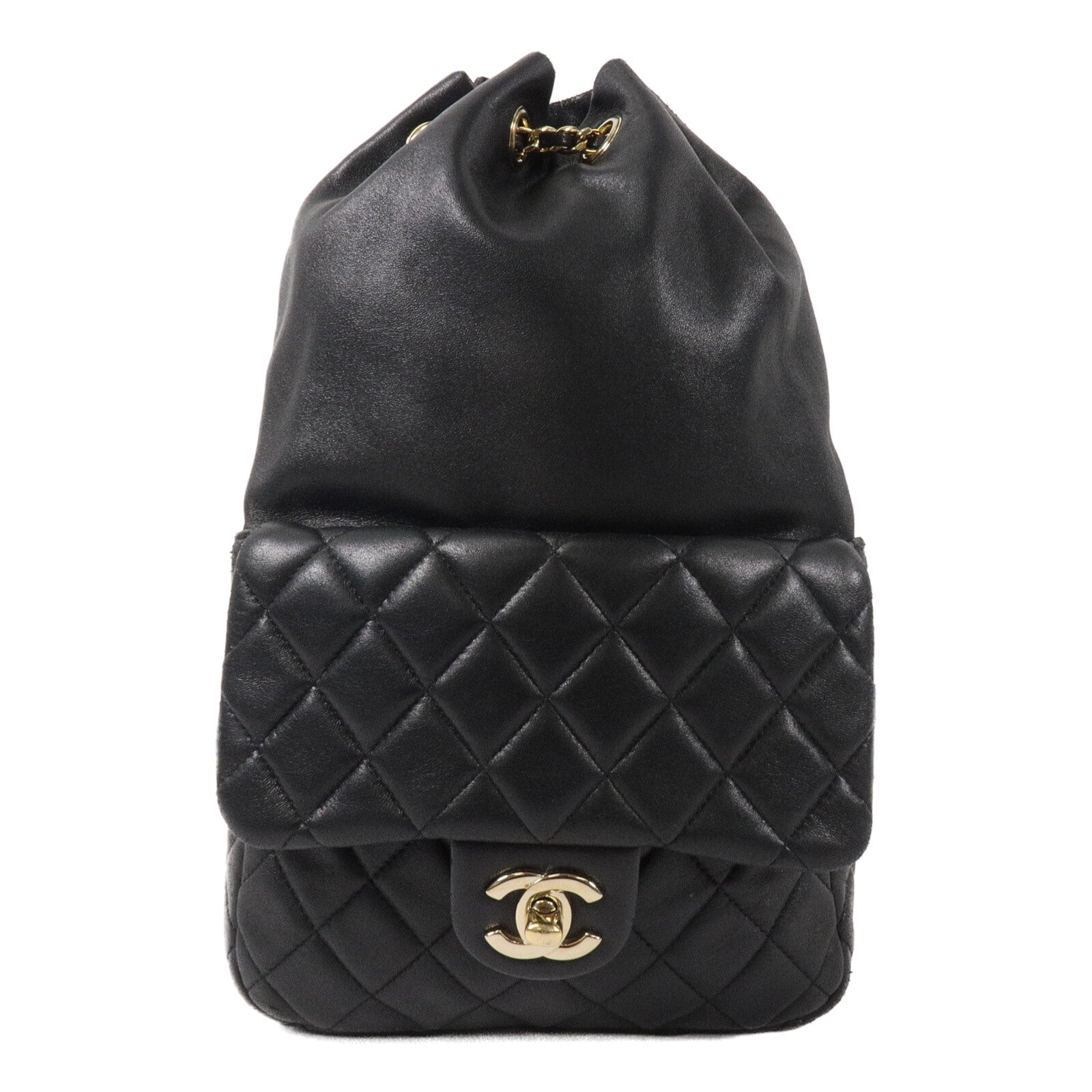 CHANEL 羊皮皮革Backpack鏈帶背包