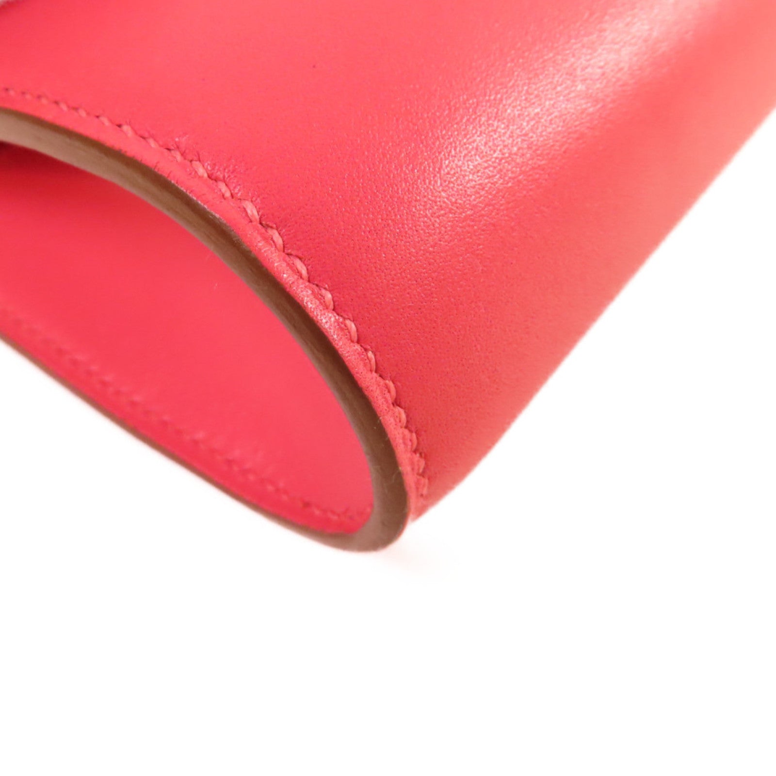 HERMES Swift皮革Egee Clutch Bag金扣手拿包8W Rose Azalee/玫瑰杜鵑粉色
