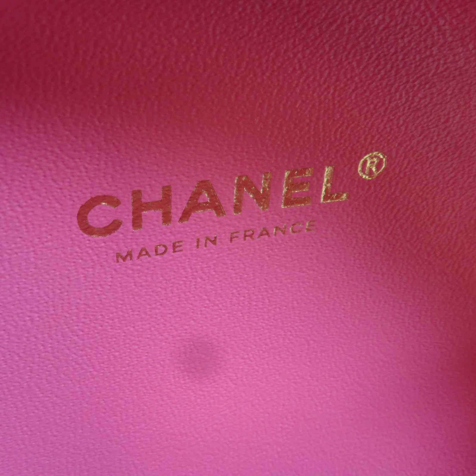 CHANEL **【激減優惠】菱格牛皮皮革Chain Shoulder金扣鏈帶肩背袋粉紅色
