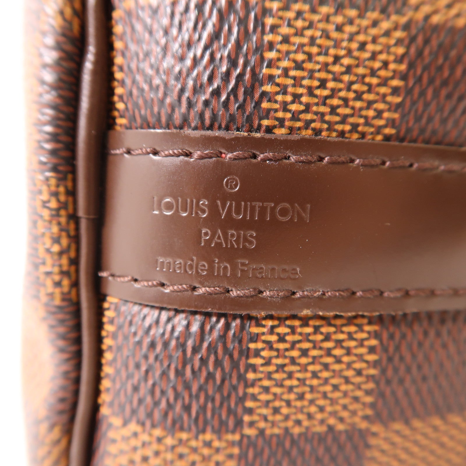 LOUIS VUITTON Damier Speedy Bandouliere 25金扣手挽肩背兩用袋棕色