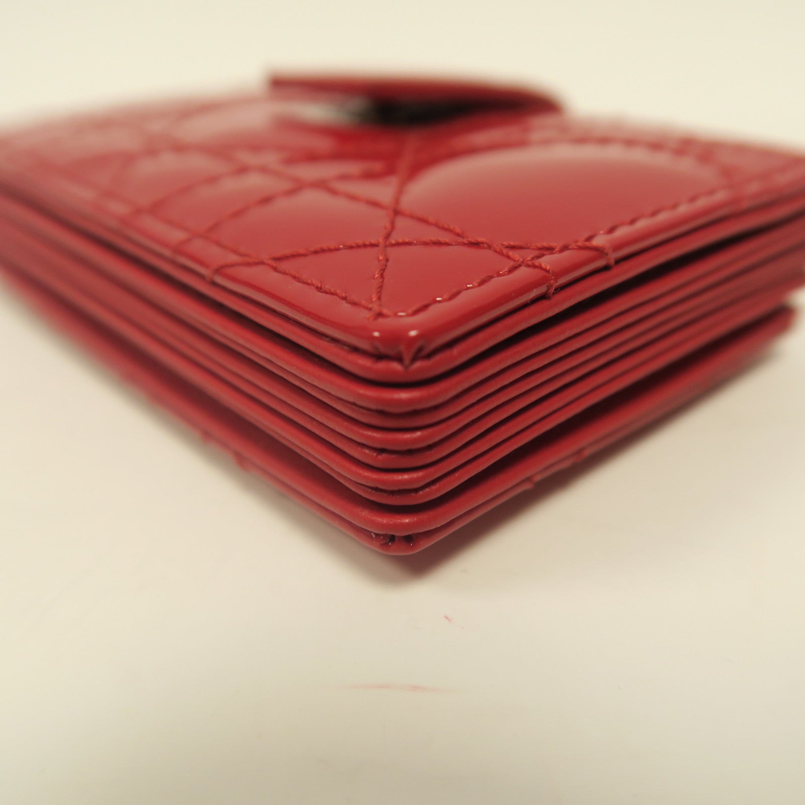 Dior 【激減優惠】漆皮皮革Card Case金扣卡片套紅色